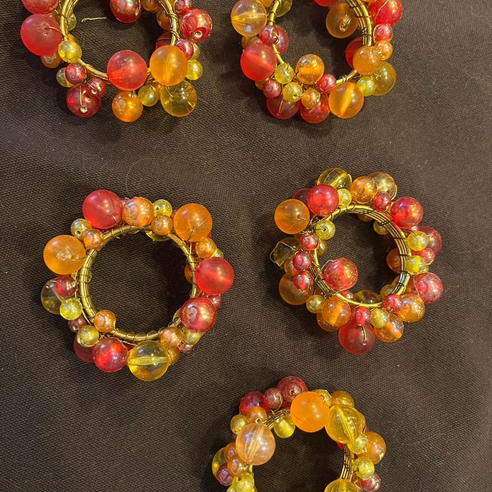 KIM SEYBERT Beaded Cluster Napkin Rings